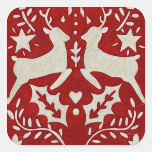 クリスマスジョイI スクエアシール (正面)