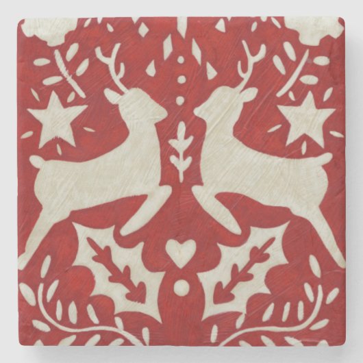 クリスマスジョイI ストーンコースター (正面)