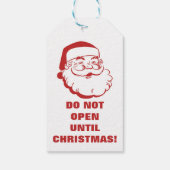 クリスマスジョリーサンタクロースまで開かないで ギフトタグ (裏面)