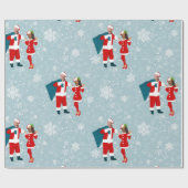 クリスマスジョーバイデン氏サンタカマラハリス氷雪片 ラッピングペーパー (フラット)