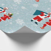 クリスマスジョーバイデン氏サンタカマラハリス氷雪片 ラッピングペーパー (角)