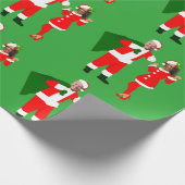 クリスマスジョーバイデン氏サンタカマラハリス ラッピングペーパー (角)