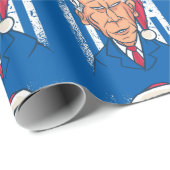 クリスマスジョーバイデン氏サンタクロース ラッピングペーパー (ロールコーナー)