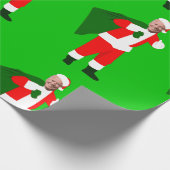 クリスマスジョーバイデン氏サンタ ラッピングペーパー (角)