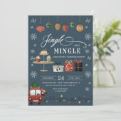 クリスマスジングルアンドミングルパーティの招待状 招待状 (スタンド正面)