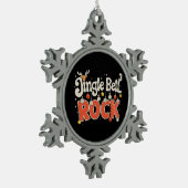 クリスマスジングルベル3マスロックXmasホリデー スノーフレークピューターオーナメント (左)