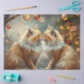 クリスマスジンジャーキス猫ティッシュペーパー 薄葉紙 (クラフト)