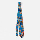 クリスマスジンジャークッキーズハウスツリーズホリデーデコ ネクタイ (裏面)