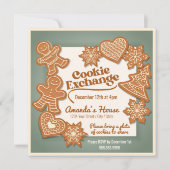 クリスマスジンジャークッキー交換会への招待 招待状 (正面)