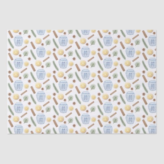 クリスマスジンジャージャンプシナモンスティックスターアニス 薄葉紙 (正面)