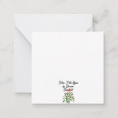 クリスマスジンジャージャーChinoiserie青と白 ノートカード (裏面)