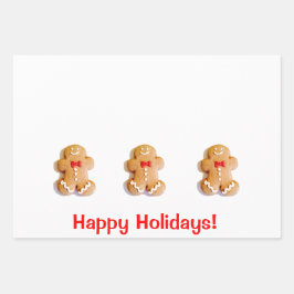 クリスマスジンジャースナップラッピング紙フラットシートセット3 ラッピングペーパーシート