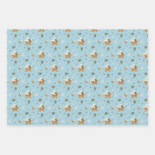 クリスマスジンジャーパンのギフトラップ ラッピングペーパーシート (正面3)