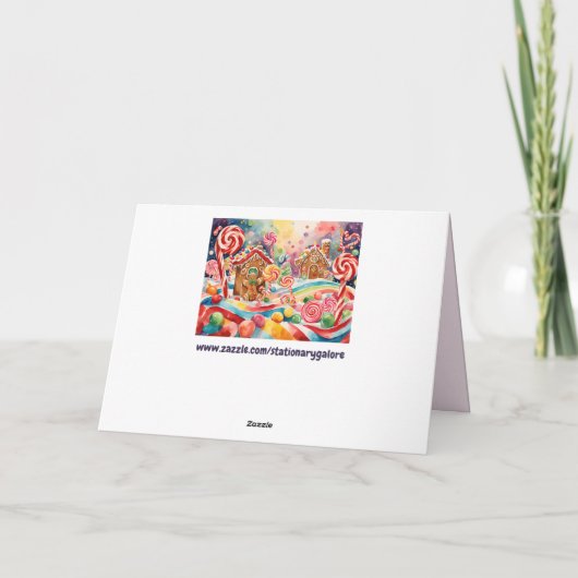 クリスマスジンジャーパンの家グリーティングカード シーズンカード (裏面)