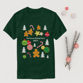 クリスマスジンジャーパンテーマイベント名&年 Tシャツ