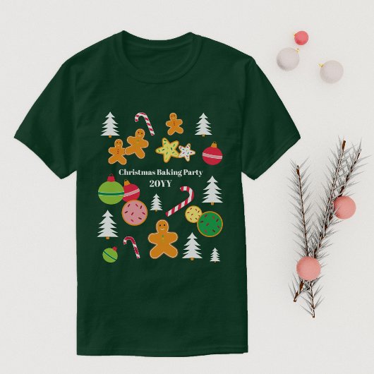 クリスマスジンジャーパンテーマイベント名&年 Tシャツ