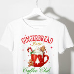 クリスマスジンジャーパンラテコーヒークラブフェスティバル トライブレンドＴシャツ<br><div class="desc">クリスマスジンジャーパンラテコーヒークラブフェスティバルホリデートリブレンドシャツは、スクリプトタイポグラフィの文字「ジンジャーパンラテコーヒークラブ」とジンジャーパンとキャンディキャンディでアクセント付きの赤いコーヒーマグを特徴とすモダンる。クリスマスギフト、クリスマスパーティー、休日のお祝い、誕生日などに最適。Evco Studio www.zazzle.com/store/evcostudioによって作成</div>