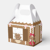 クリスマスジンジャーブレッドお菓子店かわいい フェイバーボックス (裏面サイド)