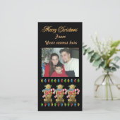 クリスマスジンジャーブレッドの写真カード シーズンカード (スタンド正面)