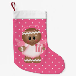 クリスマスジンジャーブレッドエンジェル漫画ストッキング スモールクリスマスストッキング