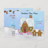 クリスマスジンジャーブレッドオープンハウス招待状 招待状 (正面/裏面)