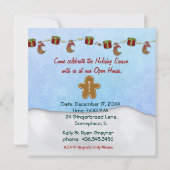 クリスマスジンジャーブレッドオープンハウス招待状 招待状 (裏面)