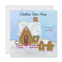 クリスマスジンジャーブレッドオープンハウス招待状