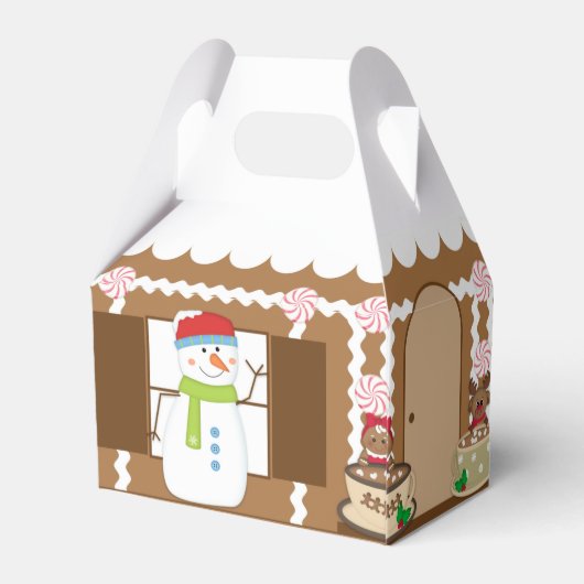 クリスマスジンジャーブレッドカフェかわいい フェイバーボックス (裏面サイド)