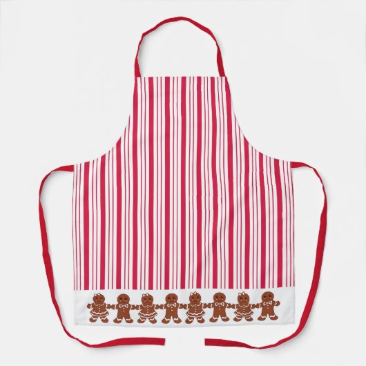クリスマスジンジャーブレッドキッチンエプロン エプロン (正面)