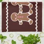 クリスマスジンジャーブレッドキッチンタオル キッチンタオル (折り畳み)