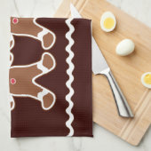 クリスマスジンジャーブレッドキッチンタオル キッチンタオル (四つ折り)