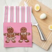 クリスマスジンジャーブレッドキッチンタオル キッチンタオル (四つ折り)