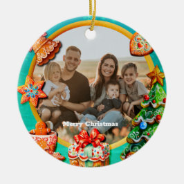 クリスマスジンジャーブレッドキャンディーハウスとお正月 セラミックオーナメント