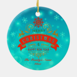 クリスマスジンジャーブレッドキャンディーハウスとお正月 セラミックオーナメント