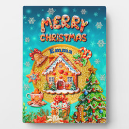 クリスマスジンジャーブレッドキャンディーハウスとお正月 フォトプラーク