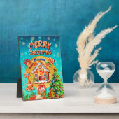 クリスマスジンジャーブレッドキャンディーハウスとお正月 フォトプラーク (側面)