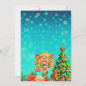 クリスマスジンジャーブレッドキャンディーハウスとお正月 招待状 (裏面)