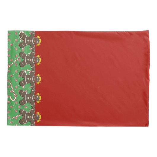 クリスマスジンジャーブレッドクッキーの女の子の名前エリザベス 枕カバー (裏面)