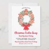 クリスマスジンジャーブレッドクッキースワップパーティー 招待状 (正面)