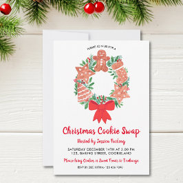 クリスマスジンジャーブレッドクッキースワップパーティー 招待状