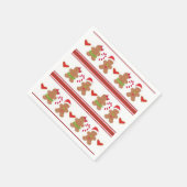 クリスマスジンジャーブレッドクッキーパーティー紙ナプキン スタンダードカクテルナプキン (角)