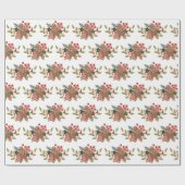 クリスマスジンジャーブレッドクッキーフェスティバルパターン ラッピングペーパー (フラット)