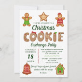 クリスマスジンジャーブレッドクッキー交換パーティー 招待状 (正面)