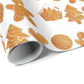 クリスマスジンジャーブレッドクッキー包装紙 ラッピングペーパー (ロールコーナー)