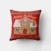 クリスマスジンジャーブレッドクッキー装飾用クッション クッション (裏面)