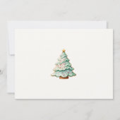 クリスマスジンジャーブレッドクッキー赤ちゃんシャワーパーティー 招待状 (裏面)