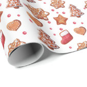 クリスマスジンジャーブレッドクッキー ラッピングペーパー (ロールコーナー)