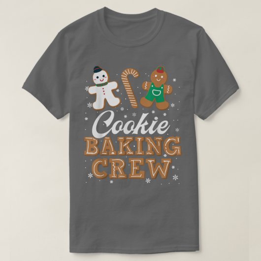 クリスマスジンジャーブレッドクリスマスクッキーベーキングクルー Tシャツ (デザイン正面)