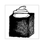 クリスマスジンジャーブレッドケーキスライスのホイップクリーム ラバースタンプ (インプリント)