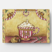 クリスマスジンジャーブレッドコーヒーアートデコール フォトプラーク (正面)